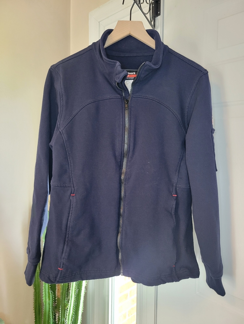 Bulwark Protection Womens‎ Fleece Flame Resistant Cat 2 Blue Zip Jacket, Size XL